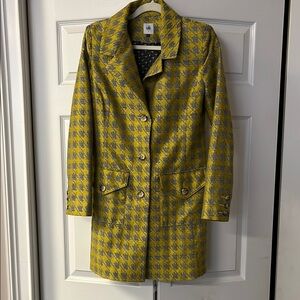 Chic Yellow and Gray Women's Coat